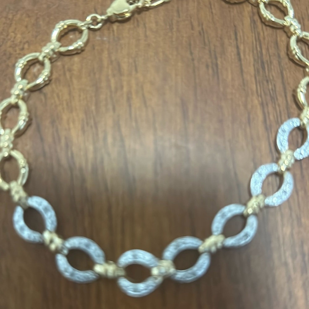 18k GP gold and diamond tennis bracelet